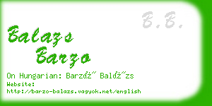 balazs barzo business card